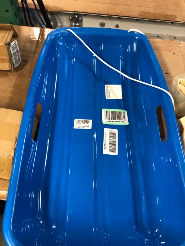 Photo 1 of ***** LIKE NEW \*****AGPTEK 47/35/31/26.5/25 Inch Durable Downhill Sprinter Toboggan Snow Sled for Boys Girls Adults with Built-in Handles and Pulling Rope Blue-25.6"
