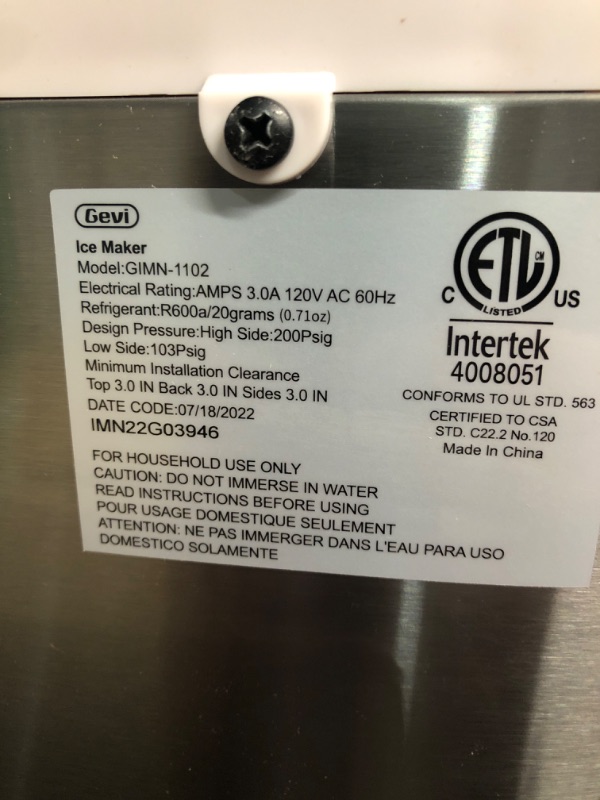 Photo 1 of *USED* Gevi Countertop Nugget Ice Maker Machine 29LBs/Day