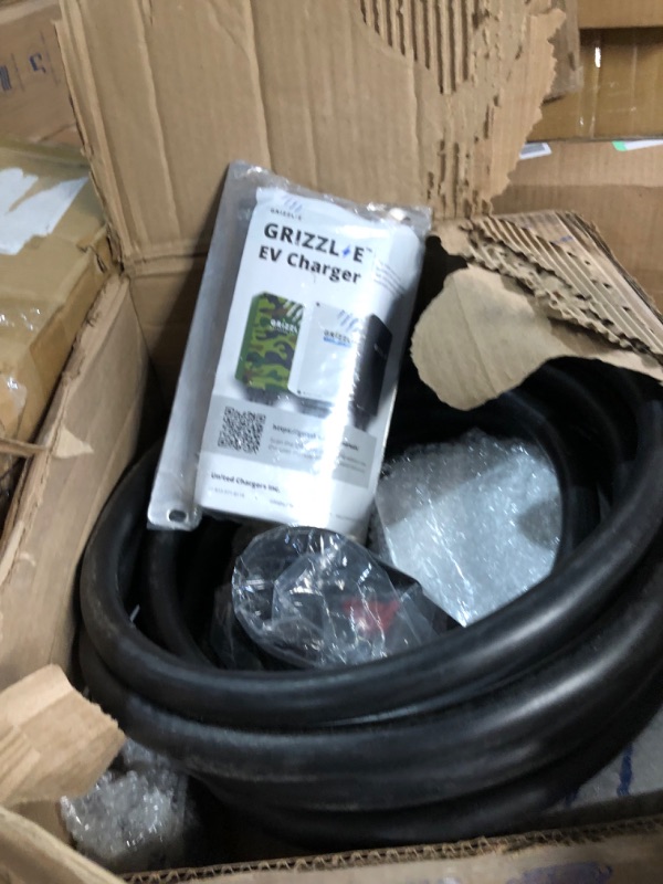 Photo 1 of Grizzl-E New Level 2 Smart EV Charger, 16/24/32/40 Amp, NEMA 06-50/14-50 Plug, 24 feet Premium, Indoor/Outdoor Car Charging Station (White, NEMA 14-50)