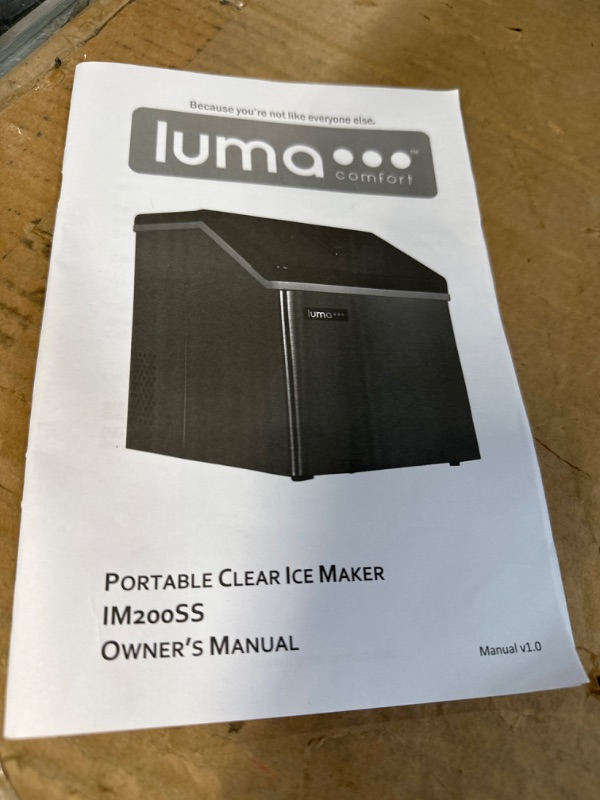 Photo 2 of ***PARTS ONLY NOT FUNCTIONAL***Luma Comfort Clear Ice Cube Maker Machine 28 lbs. 