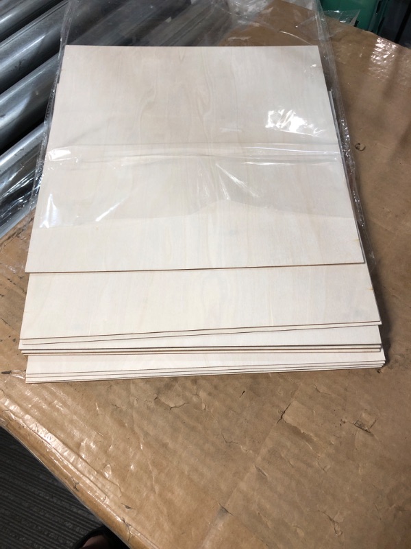 Photo 2 of (12-Pack) 12”x12”x1/8” Basswood Sheets for Crafts