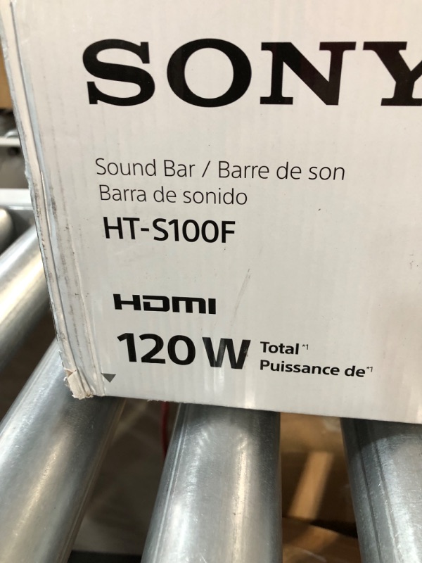 Photo 4 of Sony S100F 2.0ch Soundbar with Bass Reflex Speaker, Integrated Tweeter and Bluetooth, (HTS100F), easy setup, compact, home office use with clear sound black