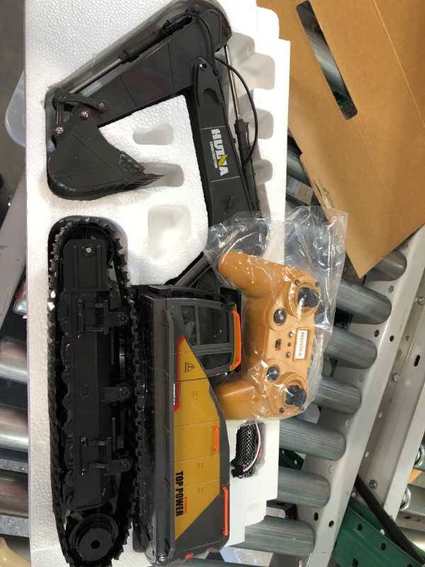 Photo 2 of Remote Control Excavator Toy 1/14 Scale RC Excavator, 22 Channel Upgrade Full Functional Construction Vehicles Rechargeable RC Truck with Metal s Best for Kids 3-15