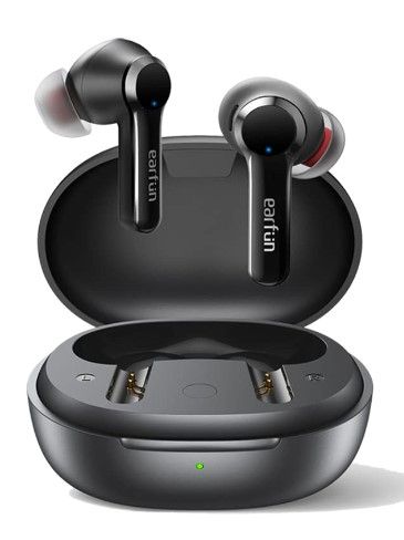 Photo 1 of EarFun Air Pro 2 Hybrid Active Noise Cancelling Wireless Earbuds Bluetooth 5.2 Headphones with 6 Mics Call & EarFun K1 Kids Headphones Wired with Microphone, 85/94dB Volume Limit Headphones for Kids