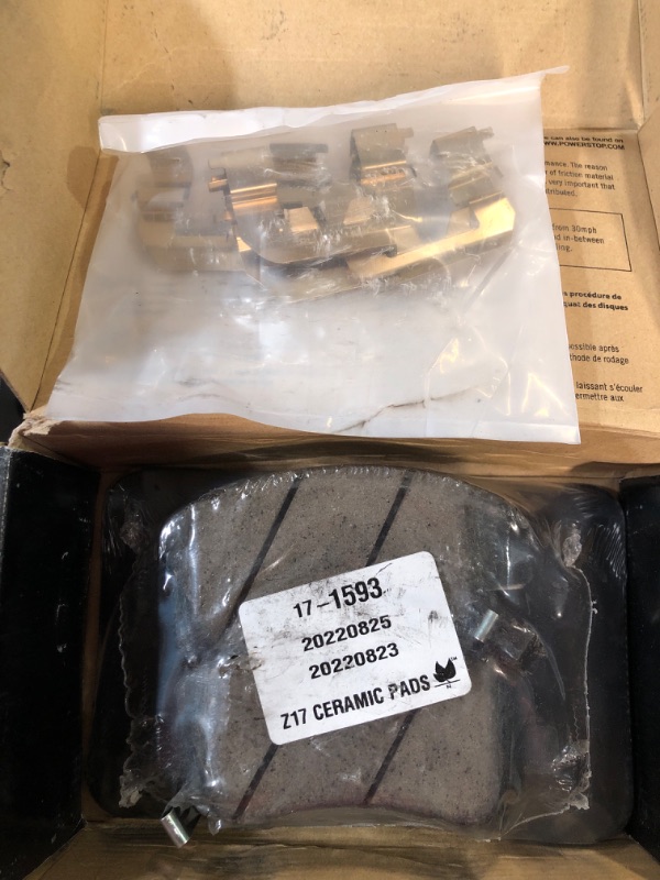 Photo 2 of Power Stop 17-1593, Z17 Front Ceramic Brake Pads with Hardware Ceramic Brake Pads + Hardware