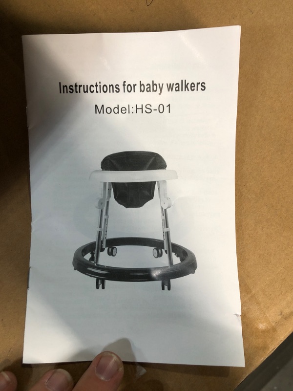 Photo 3 of Baby Walker with Wheels, Foldable Adjustable, Green