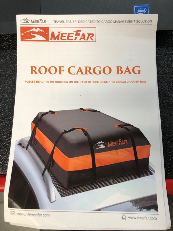 Photo 2 of MeeFar Car Roof Bag XBEEK Rooftop top Cargo Carrier Bag Waterproof 15 Cubic feet for All Cars with/Without Rack