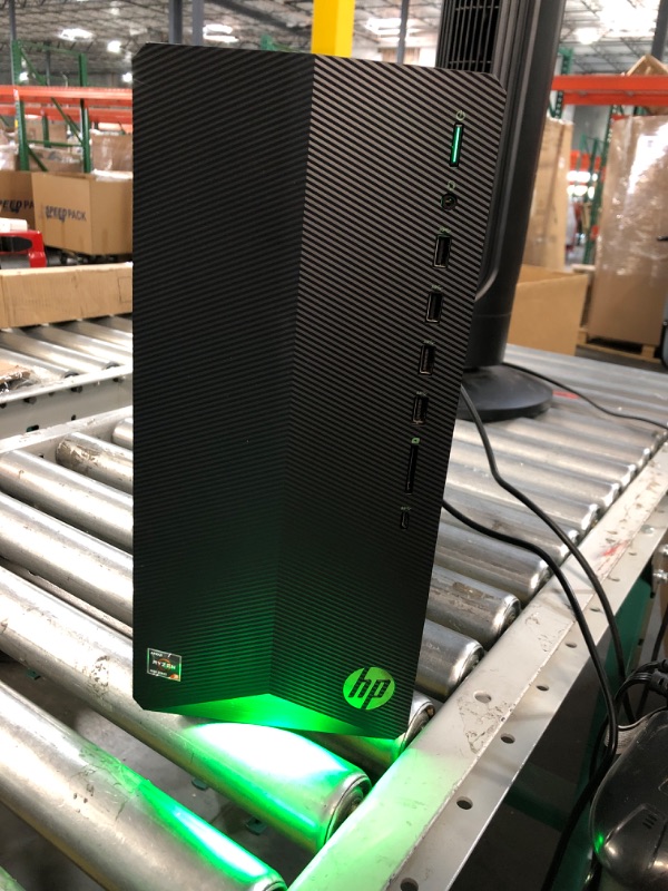 Photo 2 of HP Pavilion Gaming Desktop, AMD Ryzen 7 5700G Processor, NVIDIA GeForce RTX 2060 graphic, 16 GB RAM, 1 TB SSD, Windows 11 Pro (TG01-2460, shadow black) Ryzen 7 (R7) Shadow Black