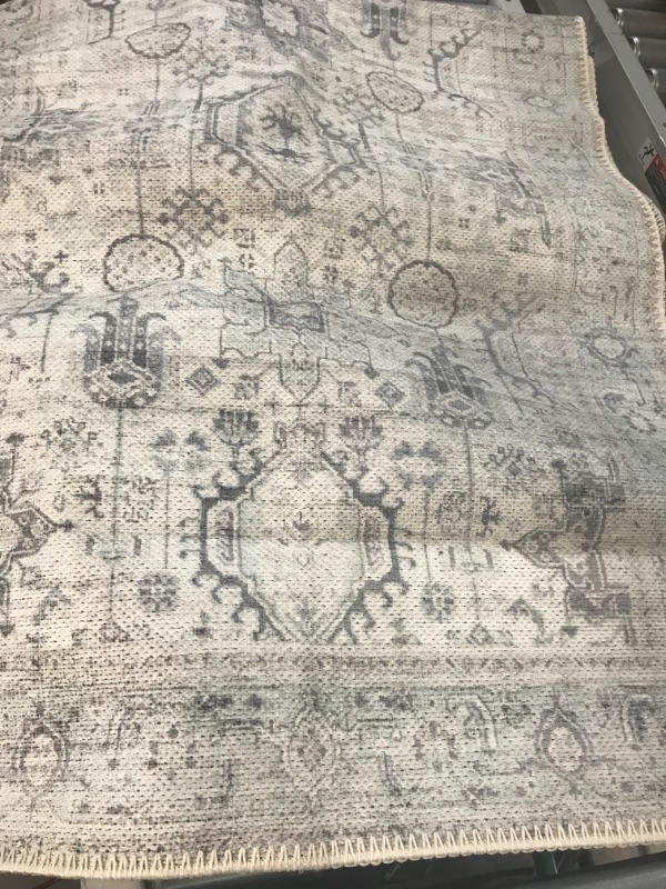 Photo 2 of **SEE NOTES**
GLN Rugs Stain Resistant Machine Washable Area Rug - Vintage Persian Boho Distressed 2'6" x 10' Cream/Gray/Sea Salt