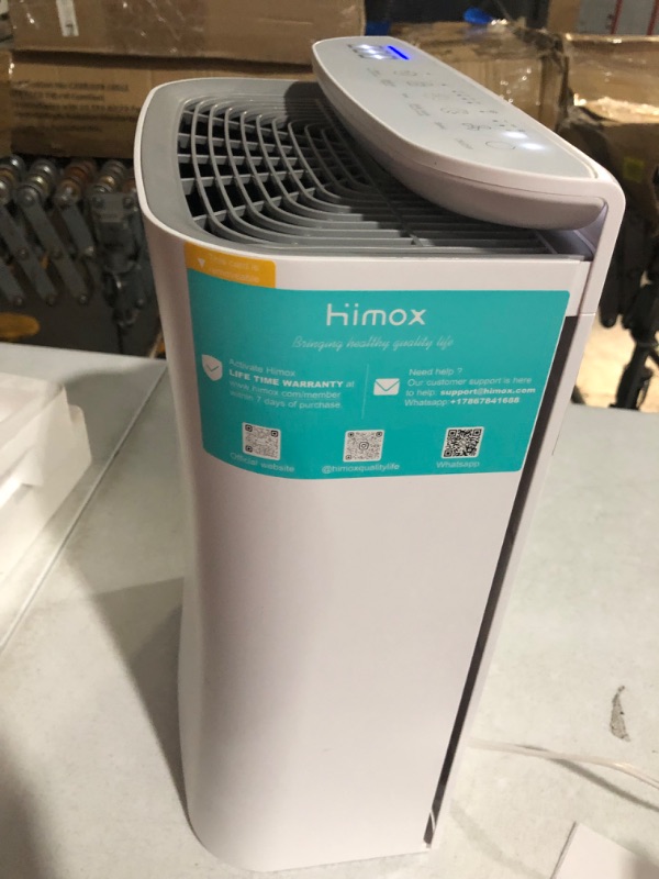 Photo 4 of **See Notes** 
HIMOX Room Air Purifiers for Allergies and Pets 1560 sq ft, 5 in 1 Medical Grade HEPA Filter Auto Sensors 