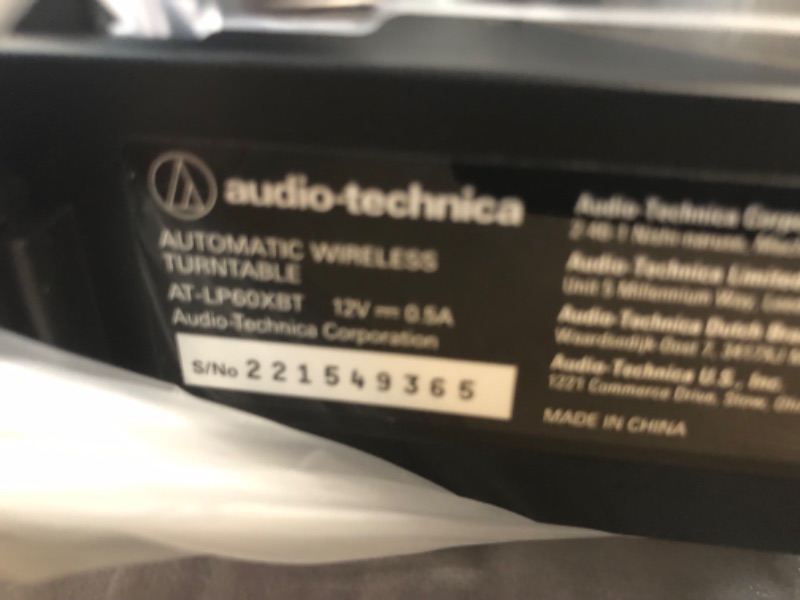 Photo 5 of Audio-Technica AT-LP60XBT-BK Fully Automatic Bluetooth Belt-Drive Stereo Turntable, Black