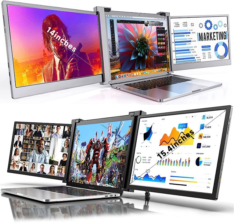 Photo 1 of LIMINK S19 Silver + S20 Black Triple Portable Monitor
