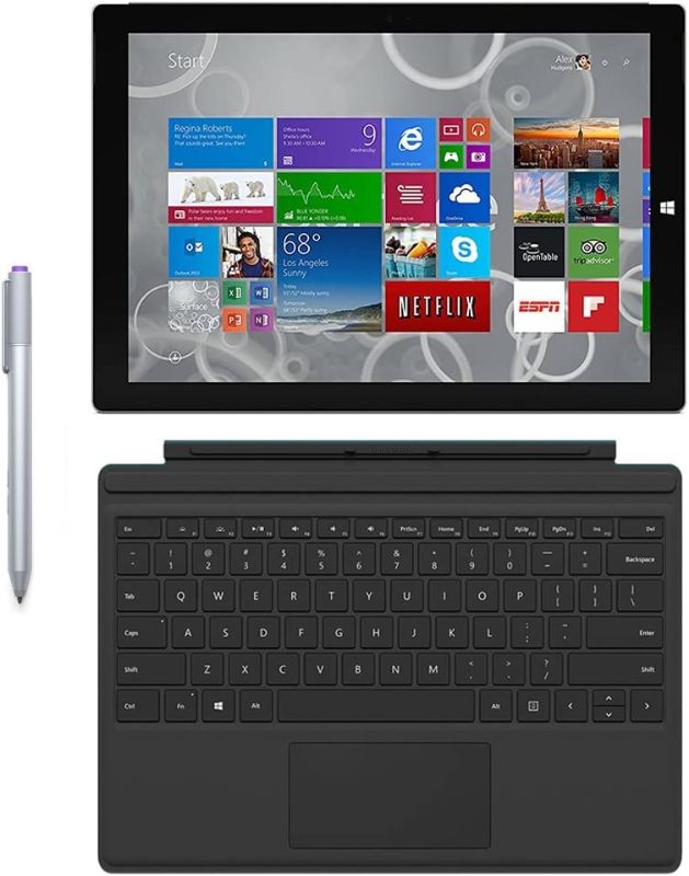 Photo 1 of [Notes] Microsoft Surface Pro 3 Tablet (12-inch, 128 GB, Intel Core i5, Windows 10) (Renewed)

