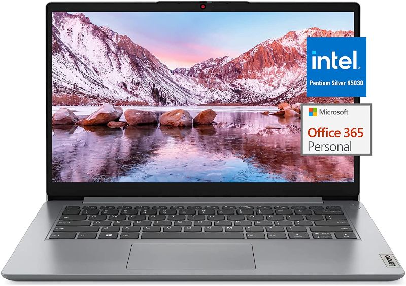 Photo 1 of Lenovo Newest IdeaPad 1i 14inch HD Laptop, Intel Quad-Core Processor, 4GB RAM
