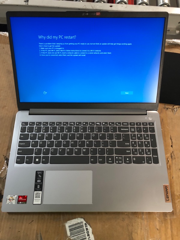 Photo 3 of Lenovo Ideapad 1 Laptop, 15.6" HD Screen, AMD Athlon Silver 3050U, 8GB RAM, Grey