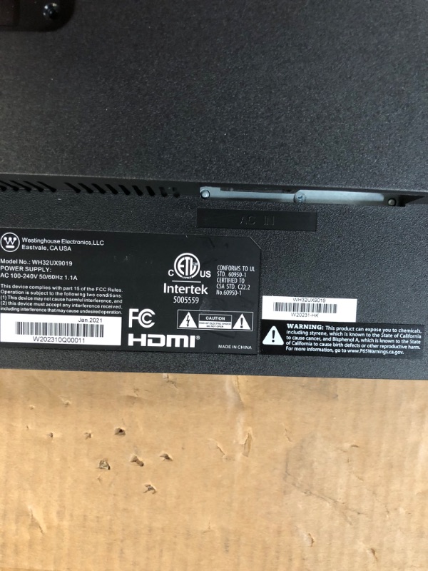 Photo 1 of Westinghouse 32-inch 4K 60Hz Monitor Ultra HD