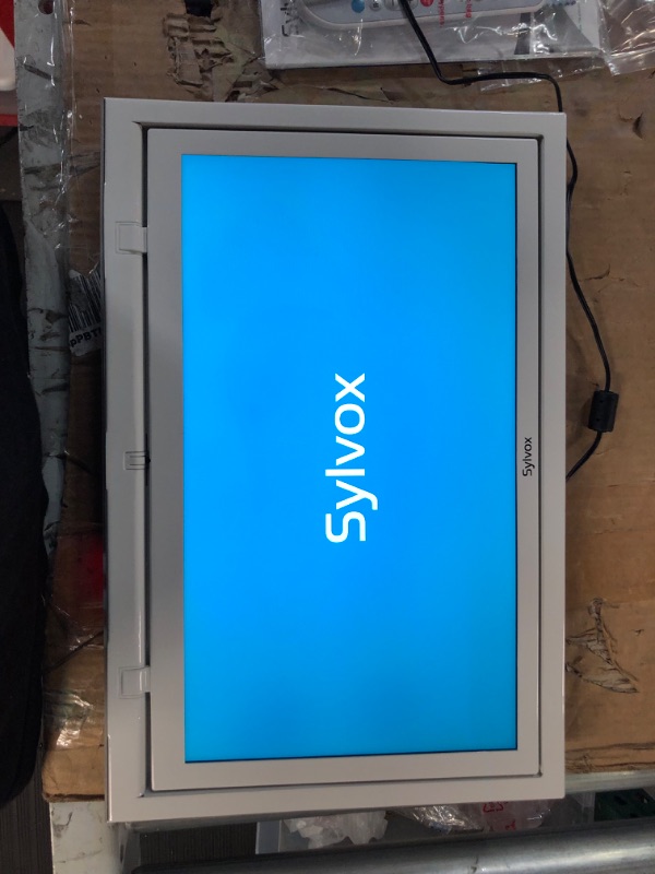 Photo 2 of SYLVOX 15.6" Kitchen Smart TV Flap Down Screen TV Android 11.0, Supports LED Clock Alarm