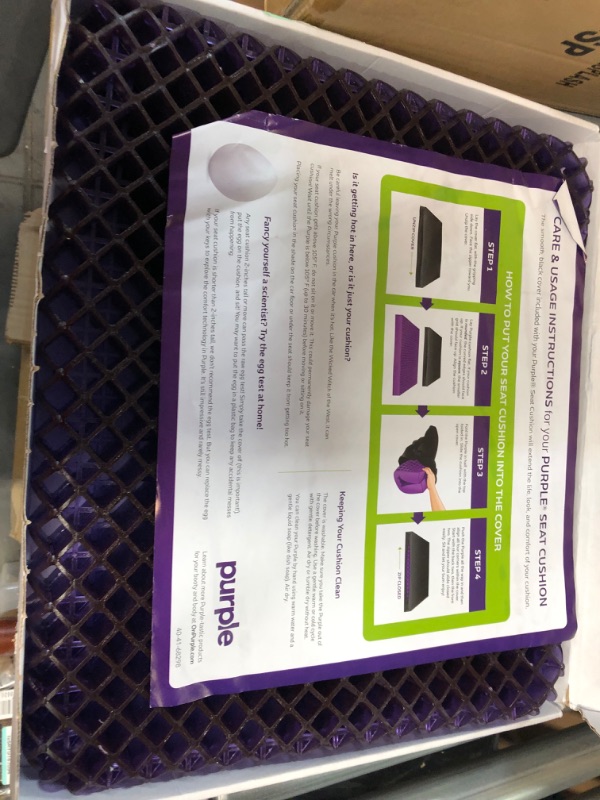 Photo 2 of Purple Royal Seat Cushion - Seat Cushion for The Car Or Office Chair - Temperature Neutral Grid