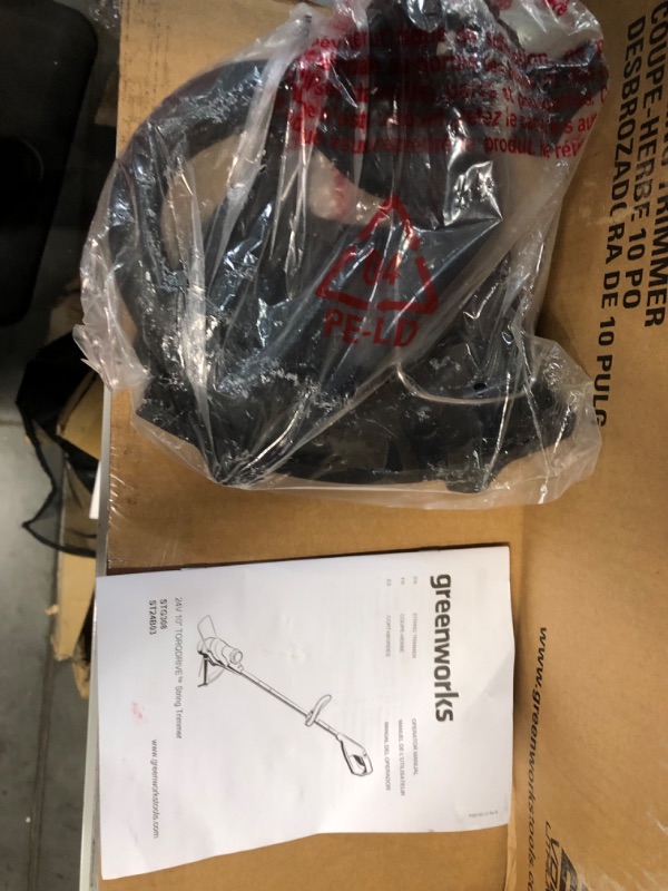 Photo 1 of (PARTS)  Greenworks 24V 10" Cordless TORQDRIVE™Tool Only 10" Trimmer (Tool Only)