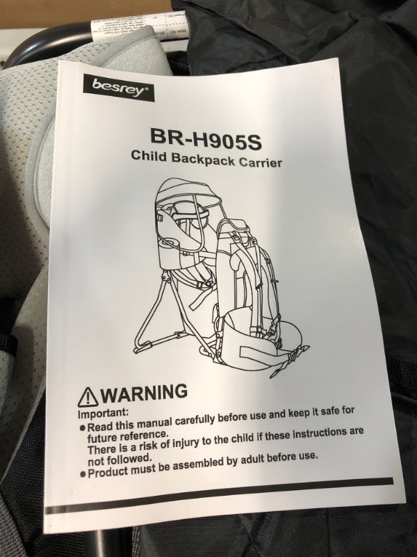 Photo 4 of [USED] besrey Baby Backpack Carrier for Hiking 