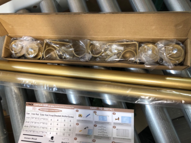Photo 3 of [USED] Gold Curtain Rods for Windows 