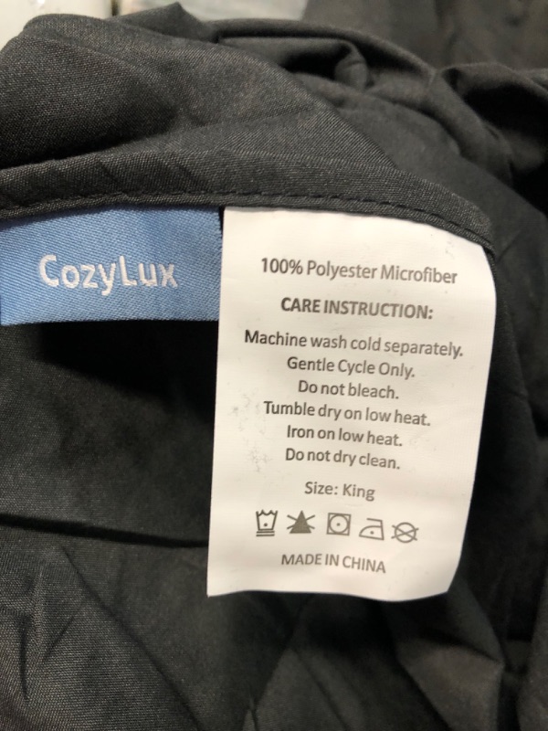 Photo 2 of [USED] CozyLux King Comforter Set - Black, King