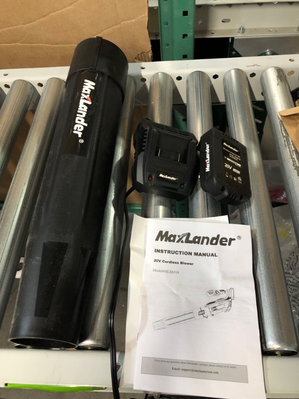 Photo 2 of [USED] MAXLANDER Leaf Blower Cordless with Battery and Charger, 