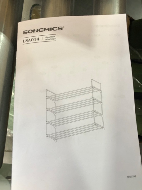 Photo 2 of [USED] SONGMICS Shoe Rack, 4-Tier  36.2 x 11.8 x 33.3 Inches