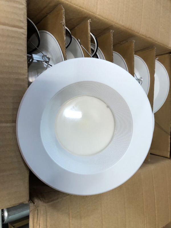 Photo 4 of [USED] Sunco Lighting 16 Pack 5/6 Inch LED Can Lights Retrofit Recessed Lighting, Baffle Trim, 