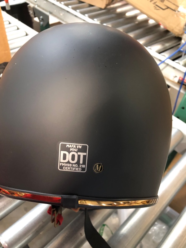 Photo 5 of ROYAL M141 Full face Motorcycle Helmet (Matte Black + gold, Medium)