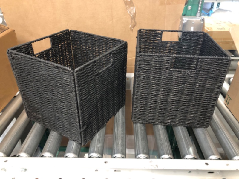 Photo 2 of [USED] Vagusicc Storage Basket, Set of 2 Black 11'' x 11'' x 11''