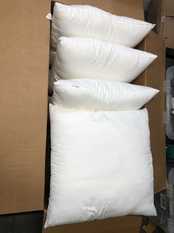 Photo 2 of [USED] Utopia Bedding Throw Pillow Inserts (Set of 4, White), 20 x 20 Inches 