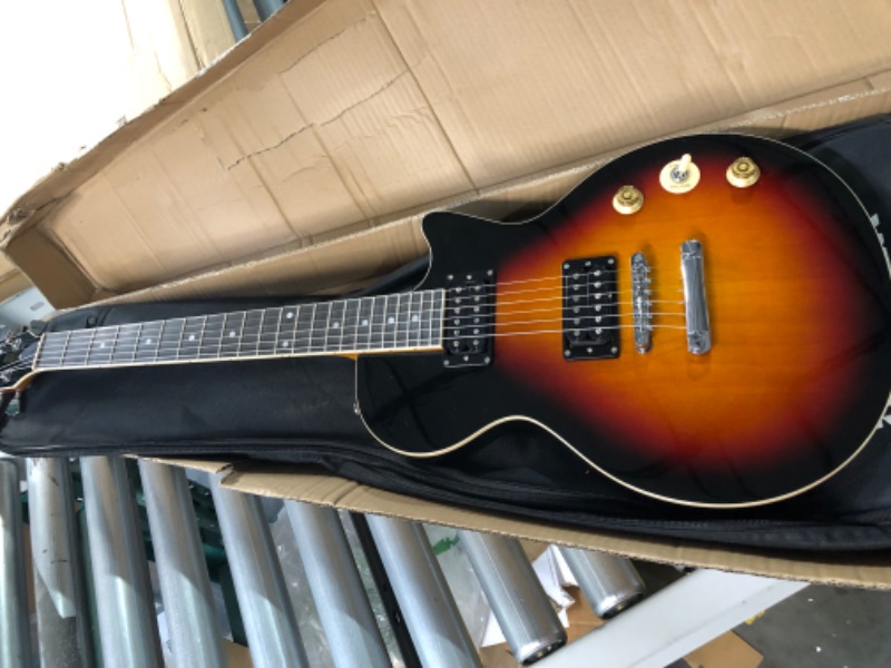 Photo 5 of [USED] Donner 39 Inch LP Electric Guitar Solid Body Beginner Kit Sunburst Full Size, with Bag, Strap, Cable, for Beginner,DLP-124S LP-Sunburst