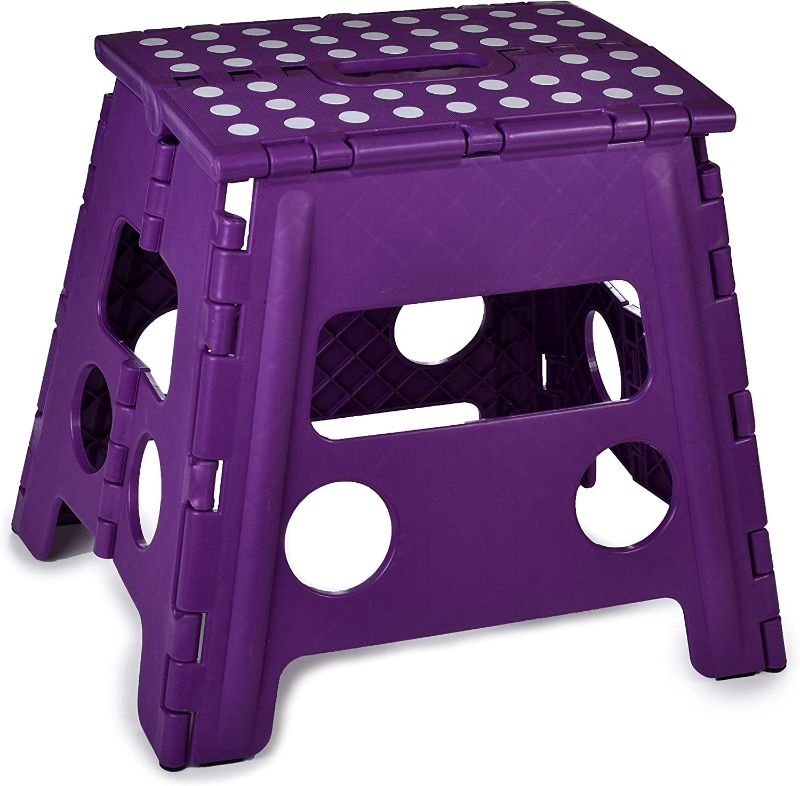 Photo 1 of 13 Inch - The Anti-Skid Step Stool is Sturdy to Support Adults and Safe Enough for Kids. Opens Easy with One Flip (White)