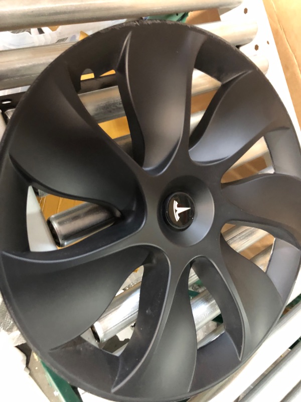 Photo 2 of **ONLY 3**
XINFOOB Tesla Model Y Wheel 19-Inch Hub Cap Replacement ABS Cover Matte Black 2020-2023 Model Y 