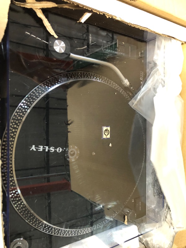 Photo 1 of Crosley C200A-BK Direct-Drive Turntable Record Player with S-Shaped Tone Arm, Black