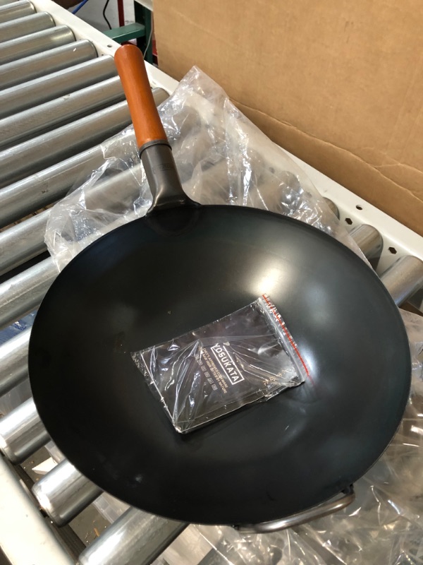 Photo 1 of *SEE NOTES* YOSUKATA Carbon Steel Wok Pan – 13.5“ Black 