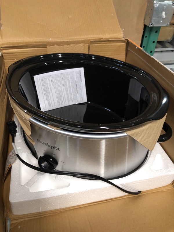 Photo 5 of *SEE NOTES - DAMAGED* Crock-Pot 7qt Manual Slow Cooker - Silver SCV700-SS