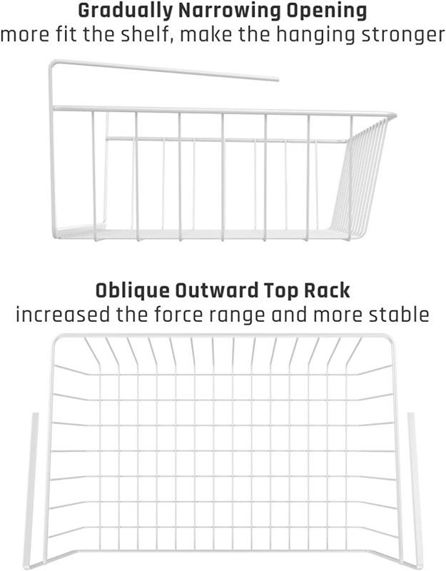 Photo 1 of (3x) HOMOKUS Under Shelf Baskets for Storage