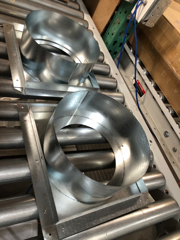 Photo 1 of **BENT CORNERS** Simpson Dura-Vent Wall Thimble Exhaust Vent Pipe Direct Vent 6-5/8" Galvanized, 4 x 6-5/8 (CECOMINOD089010)