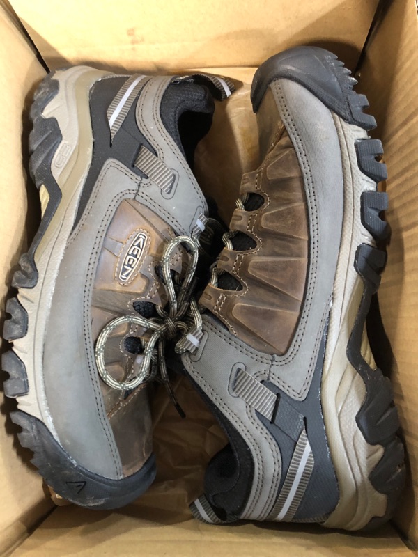 Photo 8 of KEEN Men's-Targhee 3 Low Height Waterproof Hiking Shoes, Steel Bungee Cord/Black 8.5