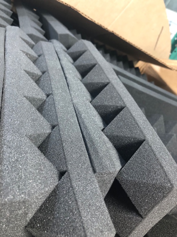 Photo 3 of 24 Pack-12 x 12 x 2 Inches Pyramid Designed Acoustic Foam Panels