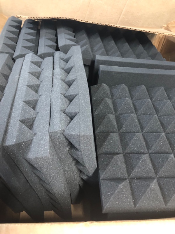 Photo 4 of 24 Pack-12 x 12 x 2 Inches Pyramid Designed Acoustic Foam Panels