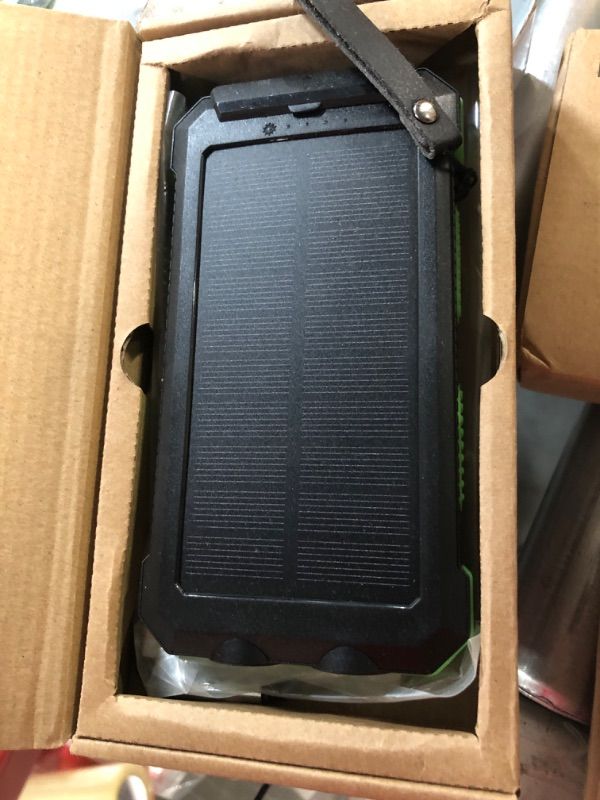 Photo 1 of *SEE NOTES* *NON FUNCTIONAL* Solar Charger 30000mAh, Portable Solar Power Bank External USB Battery Pack with LED Flashlight