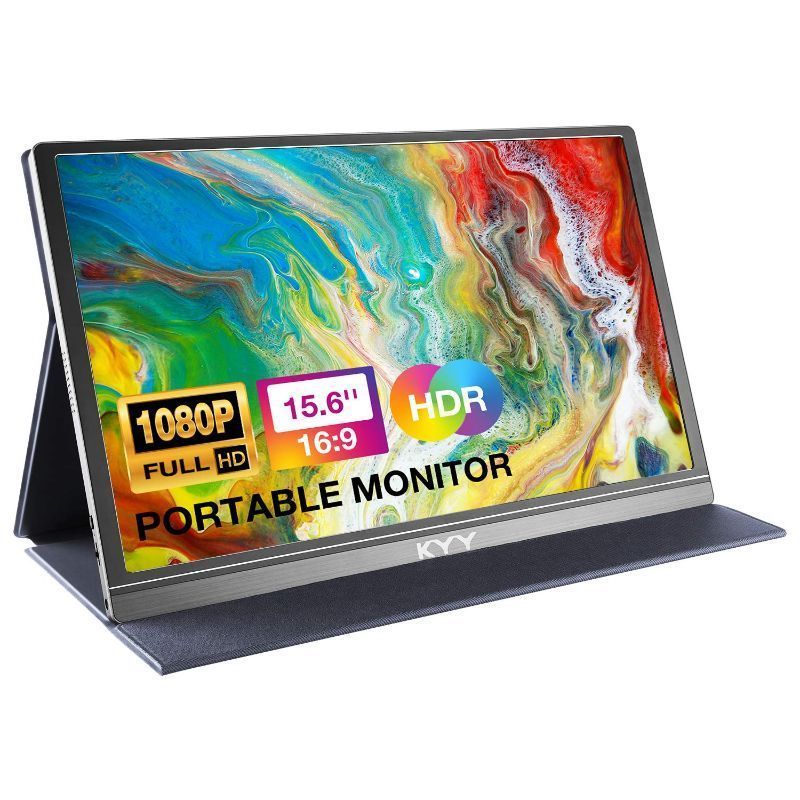 Photo 1 of KYY Portable Monitor 15.6inch 1080P FHD USB-C Laptop Monitor HDMI Computer Display HDR IPS Gaming Monitor 