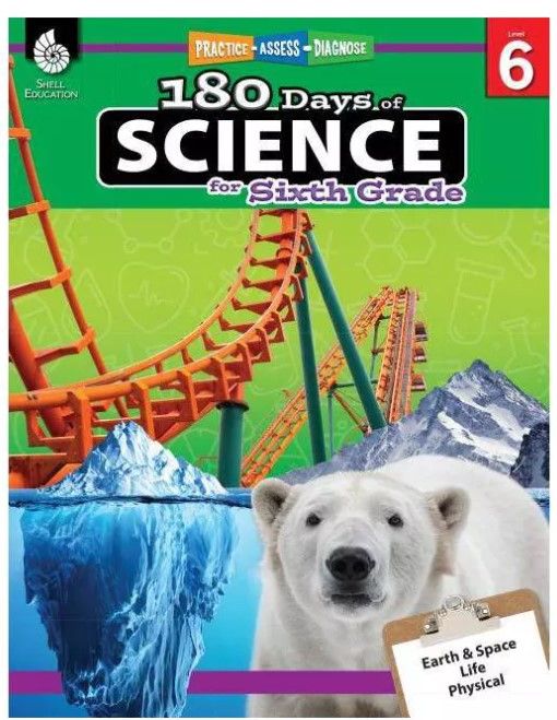 Photo 1 of *USED* 180 Days of Science for Sixth Grade - (180 Days of Practice) by Bebra Bayne & Lauren Homayoun (Paperback)

