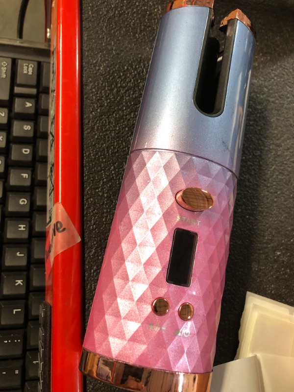 Photo 1 of Automatic Curling Iron, Hair Iron for Styling, Cordless Auto Curler, with 6 Temps and Timers, Shut-Off, Fast Heating, Rechargeable Curler 1