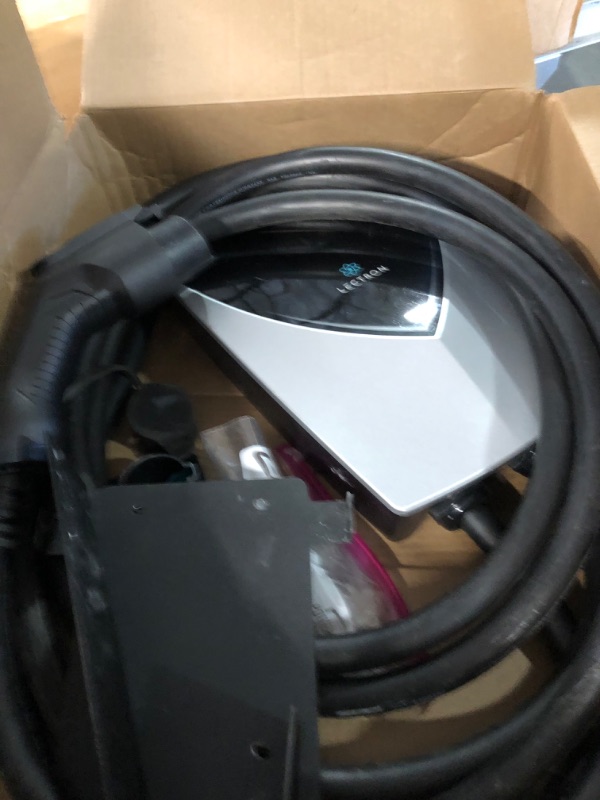 Photo 3 of ***MISSING CHARGER***Lectron Bundle - V-Box 48 Amp Electric Vehicle Charging Station & Black Tesla to J1772 Charging Adapter, Max 48 Amp & 250V   ***** SEE PHOTO FOR DAMAGED FACE 