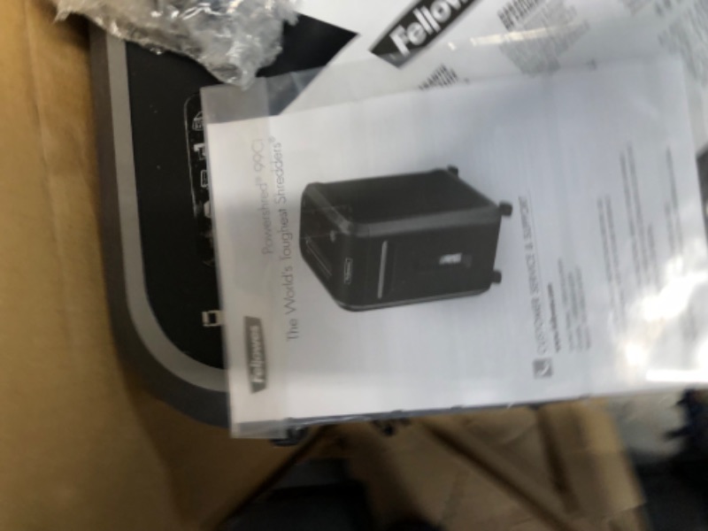 Photo 2 of Fellowes Powershred 99Ci 18-Sheet Capacity, 100% Jam Proof Cross-Cut Paper Shredder, Black/Gray 18 Sheet   ***** UNABLE  TO TEST FUNCTION 