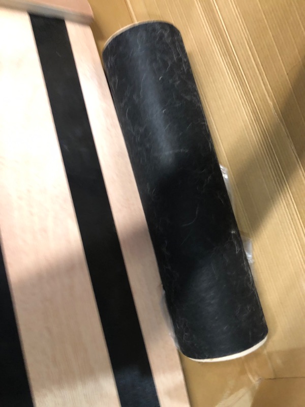 Photo 2 of ***** USED ITEM NEEDS A GOOD CLEANING *****URBNFit Wooden Balance Board Trainer - Wobble Board for Skateboard, Hockey, Snowboard & Surf Training - Balancing Board w/ Workout Guide to Exercise and Build Core Stability